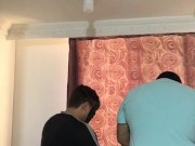 I fuck a sexy skinny girl on all fours and then she sucks my friend's penis 11/16