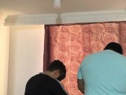 I fuck a sexy skinny girl on all fours and then she sucks my friend's penis 12/16