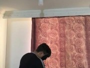 I fuck a sexy skinny girl on all fours and then she sucks my friend's penis 4/16