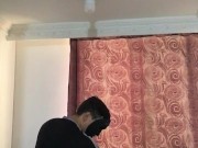 I fuck a sexy skinny girl on all fours and then she sucks my friend's penis 8/16