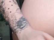 Fingering my tight asshole and cumming squirting 3/16