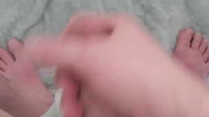 POV stroking a thick cock