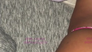 Panties off pussy open