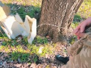 piss off a log piss in nature 12/16