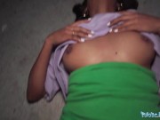 Public Agent Ebony babe with a great pair of tits fucks a guy in a public place 8/16