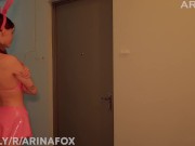 The school queen lost the bet and had sex with her neighbor in a sexy pink bunny costume. LIFE STORY 2/16