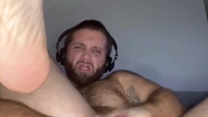 Hairy all natural handsome fuck needs his huge backed up load sucked out his fatass cock babygirl