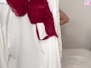 YouTubeで生着替え＆下着紹介♡(モザイク無)人妻/夫婦/カップル/巨乳/Gカップ/デカ尻/日本人/エロ/透け/素人/ブラ/パンツ/Japanese/asian/amateur/homemade 12/16