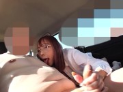 美人メガネお姉さんOLになって帰ってきたあの娘！②駐車場で濃厚車内生セックス　気持ち良すぎて飛び散る大量射精！ 1/16