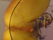 UNUSUAL Glass Fetish ORGASM on Selfie last night