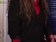 CFNM office ladies jerk guy till cumshot 1/16