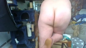 naughty masturbation on a chair