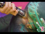 Fucking with Double Ended Steel Dildo with my Tattooed Friend Anuskatzz 2/16