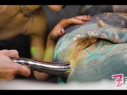 Fucking with Double Ended Steel Dildo with my Tattooed Friend Anuskatzz 4/16