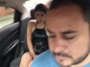 I have my lush toy in my pussy and the driver has control of my toy and makes me cum in the uber 16/16