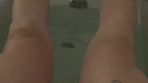 Cum explosion in bathtub
