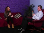 Busty Brit voyeur MILF seduces till cum 4/16