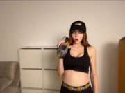 Sweaty Gym Session Turn into HARD Fuck and TITFUCK with Busty Personal Trainer 6/16