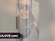 Big boobs babe on porch naked at nudist resort, booty shaking, changing clothes at car show - Lelu Love 7/16