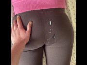 cum on leggings compilation