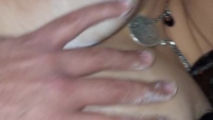 Stepmother let me cream her boobs