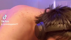 Fat feedee pig messy eating