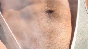 Japanese Student Wears Erotic Singlet and Jerk Off His Big Cock