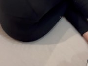 he comes to wake me up by caressing my nipple with his cock and he cums on my leggings 16/16