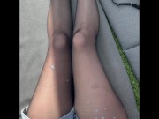 cum on black nylon compilation 10/16