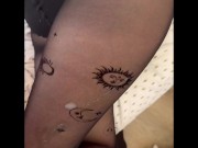 cum on black nylon compilation 12/16