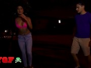 MY GF - Binky Beaz Gets On Her Knees & Starts Getting Her Pussy Stretched Out On The Driveway 1/16