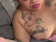 He loves my lush toy lol and I love his cum