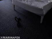 I licked a dozing colleague. She's giving me a footjob! I couldn't resist and cum inside! Tights 8de 5/16