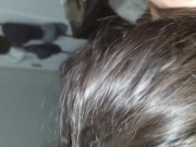 Wife sucks my cock like she's mad at it. Slobber everywhere 2/16