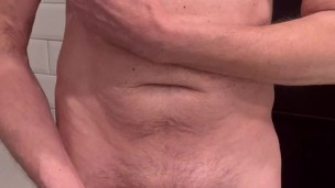 Almost naked with a taste of cum