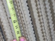 Measurements of my long hands and my big long feet with a tape measure 4/16