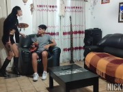 Mi hermanastra volvió de bailar muy caliente y con ganas de coger Nickixx23 - Ft Babiluchii 1/16