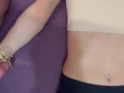 the little morning ritual at 7 a.m. he puts his cock in my mouth for the first cumshot of the day 5/16