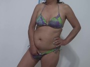 On vacation with stepmother on the beach, full masturbations for lack of cock