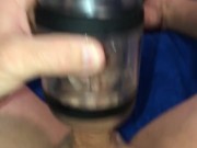 Dick Flash Towel Drop Then A Fleshlight Fuck Cumming All Over The Towel 13/16