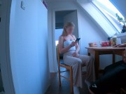 DICKFLASH in STUDENTS APARTMENT: a slutty college girl can't resist to finish me off 14/16