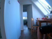 DICKFLASH in STUDENTS APARTMENT: a slutty college girl can't resist to finish me off 5/16