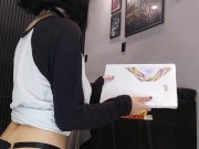 Pintando meu corpo! Lambendo um delicioso biscoito tarado pauzudo 1/16