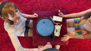 Two Girls One Guy Dice Challenge to Make Him Cum First with Two ...