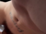 PORNHUB’S CUMSLUT WHORE deepthroats and gets fucked by tattooed guy, watch him cum on my pussy 15/16