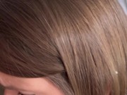 PORNHUB’S CUMSLUT WHORE deepthroats and gets fucked by tattooed guy, watch him cum on my pussy 8/16