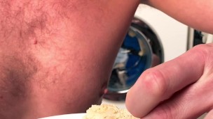 Multiple cum loads on food and eating it