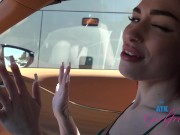 BTS on a date with amateur babe Delilah Day rubbing cock and playing before heading home 14/16