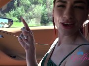 BTS on a date with amateur babe Delilah Day rubbing cock and playing before heading home 3/16