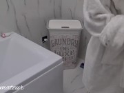 Stepmom shaved her pussy and Stepson sees it and wants to fuck her pussy and ashole 1/16